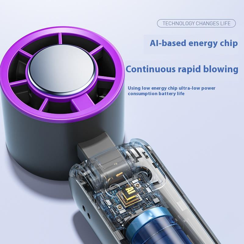 ZIHNIC Y31 Portable Handheld Turbo Fan - Rechargeable Cooling Device for Outdoor Activities, Travel, and Work