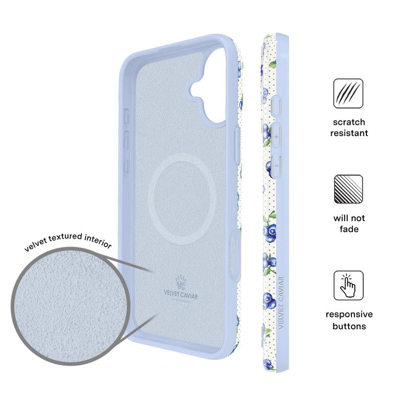 Velvet Caviar Blueberry iPhone Case - Durable and Lightweight Shockproof Protection
