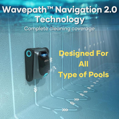 AIPER Cordless Robotic Pool Cleaner with Dual-Drive Motors and Self-Parking Technology - Lightweight and High-Performance Pool Vacuum for Outdoor Use