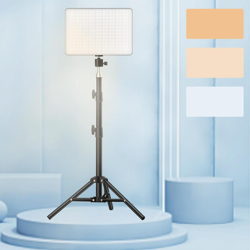 Professional LED Video Light with Adjustable Brightness, Tripod Stand, and USB Power for Video Recording, Live Streaming, Makeup, and Vlogging
