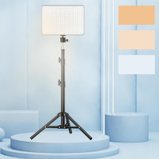 Professional LED Video Light with Adjustable Brightness, Tripod Stand, and USB Power for Video Recording, Live Streaming, Makeup, and Vlogging