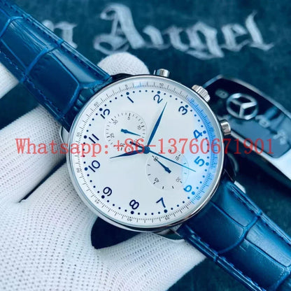 Top Quality New Automatic Watches Mens Mechanical Watch Stainless Steel Fashion Wristwatch Black Blue Green Leather