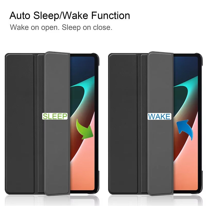 Xiaomi Mi Pad 7/6 Pro/5/11/11.2 and Redmi Pad SE 11/10.6/8.7/12.1 Silicone Case with Auto Wake and Sleep Functionality, Supports Charging