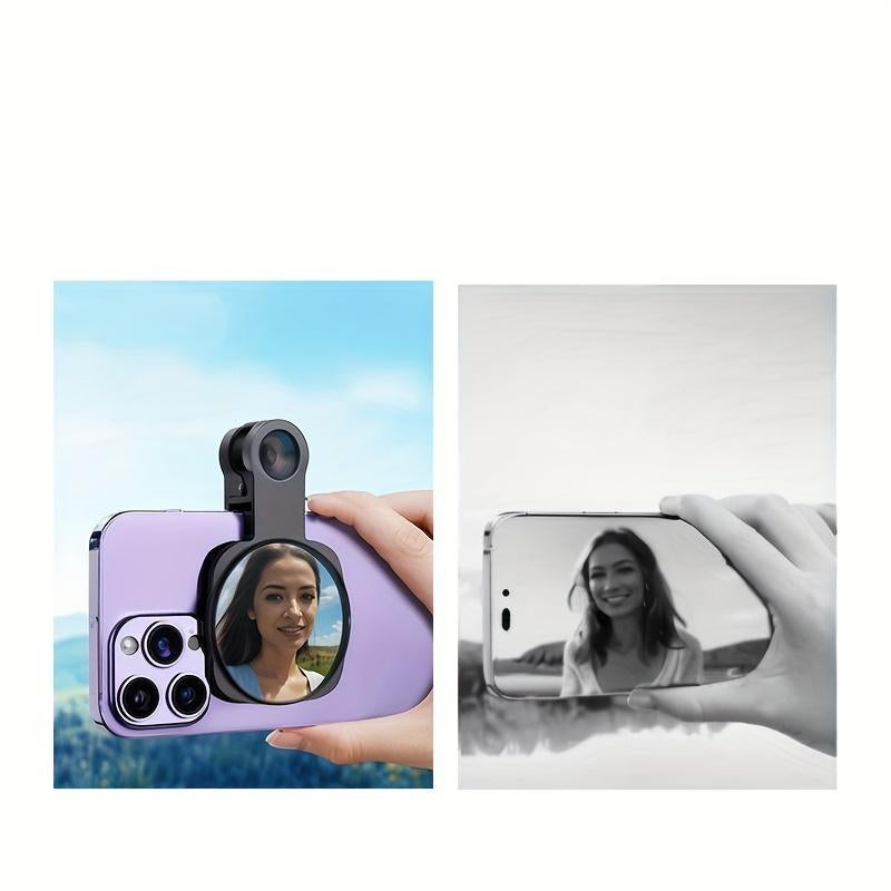 Portable Smartphone Selfie Mirror Clip for Enhanced Rear Camera Photography, Compatible with Android Devices, Ideal Mobile Accessory and Gift for Women