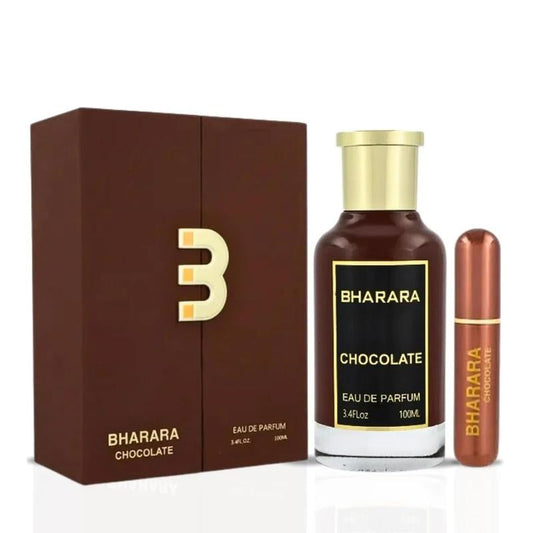 Bharara Chocolate 3.4 oz Unisex Eau de Parfum – Opulent Fragrance with Notes of Bergamot, Date, and Vanilla