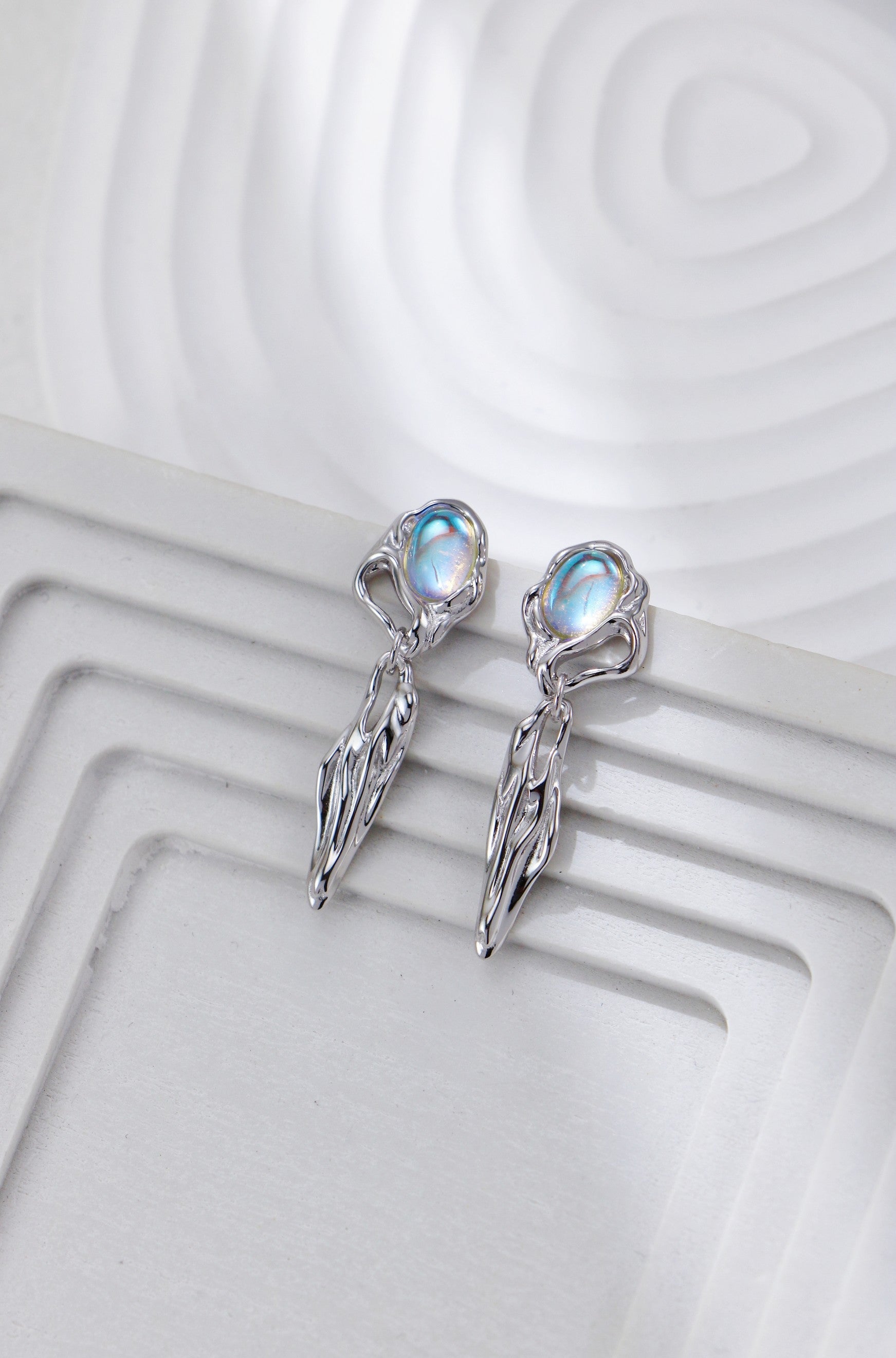 Retro Moonstone Earrings
