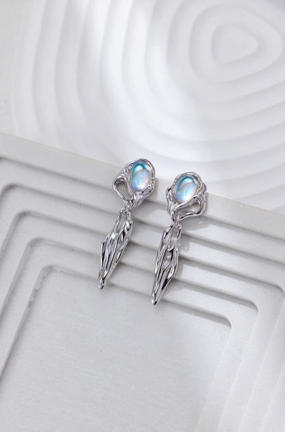 Retro Moonstone Earrings